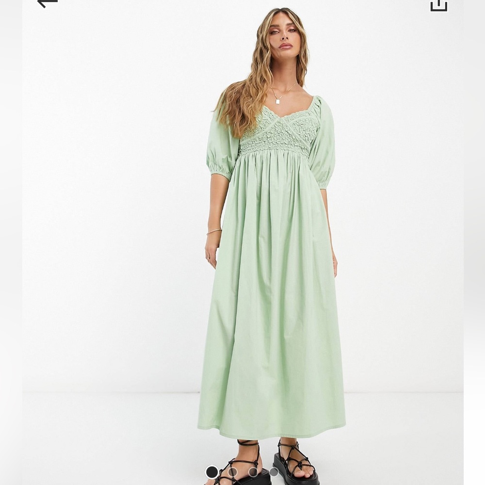 ASOS Cotton Corset Midi Dress